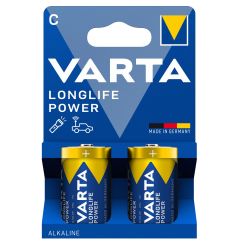 Varta C Longlife Power Alkaline Battery LR14 Pack of 2