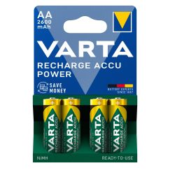 Varta Rechargeable AA Batteries 2600Mah Pack of 4