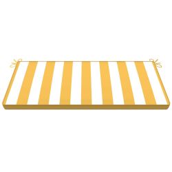 Yellow Stripe Pattern Bench Cushion
