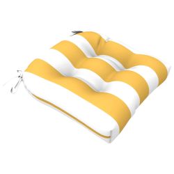 Yellow Stripe Seat Cushion