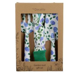 Hydrangea Print Steel Garden Tool Set with Gloves