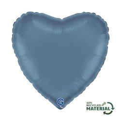 Heart Foil Balloon Blue Jeans 56cm