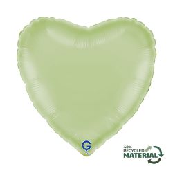 Heart Foil Balloon Olive Green  56cm