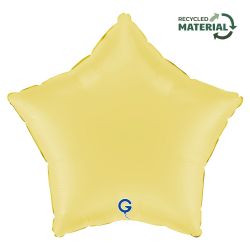 Star Foil Balloon Matte Yellow 46cm