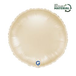 Round Foil Balloon Satin Cream 46cm