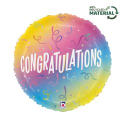 Congrats Ombre Foil Balloon 46cm