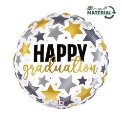 Graduation Foil Balloon Metallic Stars 46cm