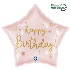 Pink Birthday Foil Balloon 46cm