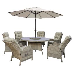 Eden 6 Seater Recliner Dining Set