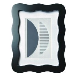 Wavy Photo Frame 6x8 matted to 4x6 Black