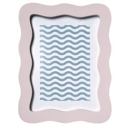 Wavy Photo Frame 6x8 matted to 4x6 Pink