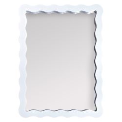 Wavy Mirror 30x40cm White