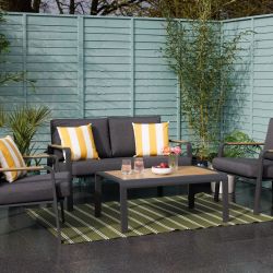 4 Seater Aluminium Conversation Sofa Set