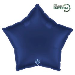 Star Foil Balloon Satin Blue Navy 46cm