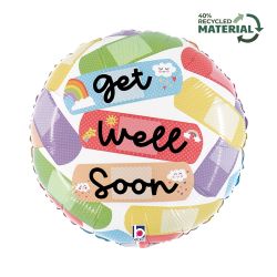 Get Well Foil Balloon Bandaid 46cm