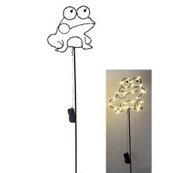 LED Frog Wirework Metal Stake 118cm