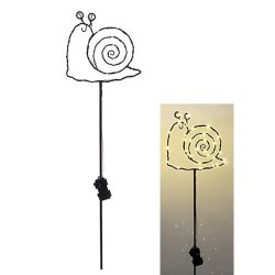 LED Snail Wirework Metal Stake 118cm