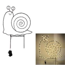 LED Snail Wirework Metal Stake 58cm