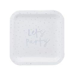 Iridescent Lets Party Paper Plates 