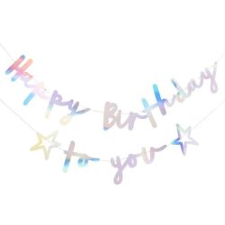 Iridescent Birthday Card Banner 
