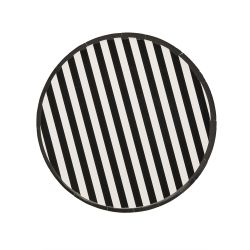 Monochrome Striped Paper Plates