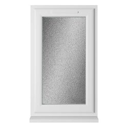 Crystal uPVC Window White A Rated Left Hand Side Hung 610mm x 1115mm