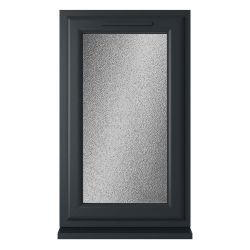 Crystal uPVC Window Grey 7016 A Rated Right Hand Side Hung 610mm x 1190mm