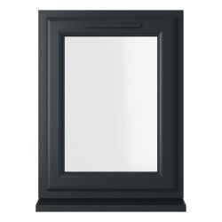 Crystal uPVC Window Grey 7016 A Rated Right Hand Side Hung 610mm x 820mm