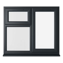 Crystal uPVC Window Grey 7016 A Rated  1190mm x 1115mm