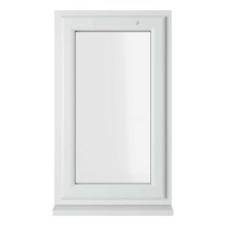 Crystal uPVC Triple Glazed Window Left Hand Side Hung White Clear Glass