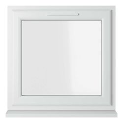 Crystal uPVC Triple Glazed Window Top Hung Opener White Clear Glass