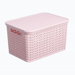 LARGE URBAN STORE BASKET WITH LID IN PINK