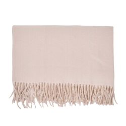FAUX MOHAIR THROW IVORY