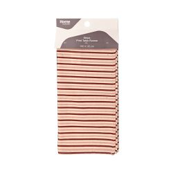 Striped Table Runner Burgundy