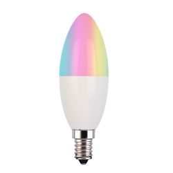 Smart WiFi 4.5W LED Candle Bulb E14 Base, 2700K-6500K RGB Dimmable Colour Changing, Pack of 3