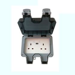 Smart WiFi Twin Socket 13A & 2.1A Micro USB, White Body, APP & Voice Control