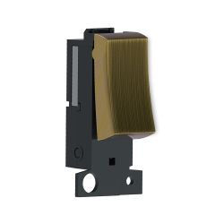 Wireless Kinetic Mini Grid-Style Switch, Antique Brass, Eco Series, 1-Gang, Self-Powered