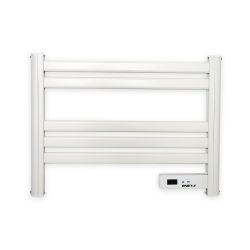 Infrared Heating Towel Rail LED Screen with BS plug 1.2 m for Bathroom IP24 White