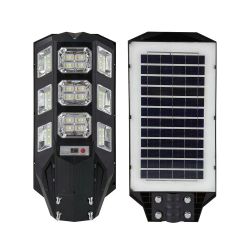 100W LED Solar Street Light with Sensors and Remote, IP66 Waterproof, High-Efficiency Solar Panels