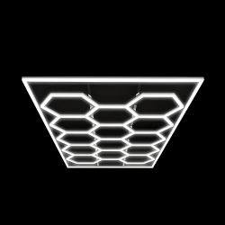 600W LED Hexagon Showroom Light - Hexa-Tube LED Panel Lighting Kit, 69 Tubes, 4000K