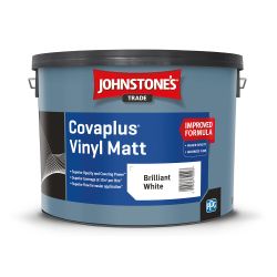 Johnstone's Trade - Covaplus Vinyl Matt Paint - Brilliant White - 10L