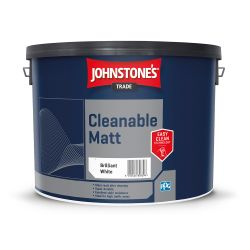 Johnstone's Trade - Cleanable Matt Paint - Brilliant White - 10L