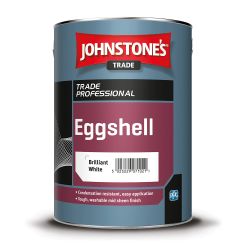 Johnstone's Trade - Wood & Metal Paint - Eggshell - Brilliant White - 5L