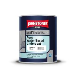 Johnstone's Trade - Wood & Metal Paint - Water Based Undercoat - Brilliant White -1L