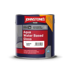 Johnstone's Trade - Wood & Metal Paint - Water Based Gloss - Brilliant White - 2.5L