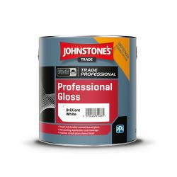 Johnstone's Trade - Wood & Metal Paint - Professional Gloss - Brilliant White - 2.5L