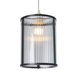 Fitton Ribbed Glass Easy Fit Black