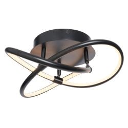 Serio Knotted Shape Led Flush Black