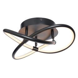 Serio Knotted Shape Led Flush Black