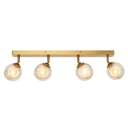 Haudri 4 Light Opal Ball Bar Spotlight Brass